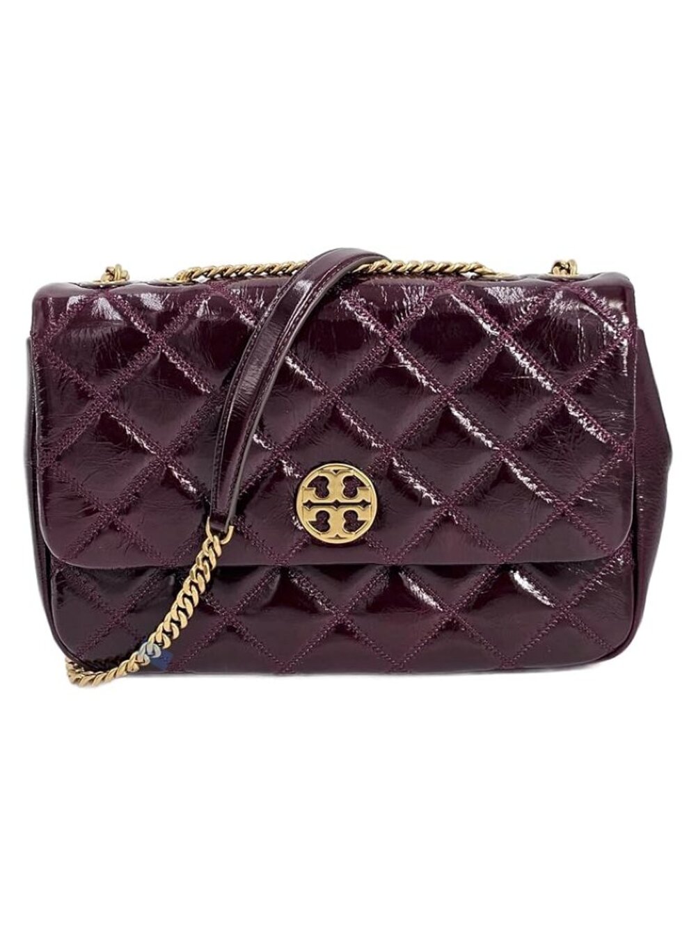 Tory Burch Willa Shine Quilted Crossbody Bag